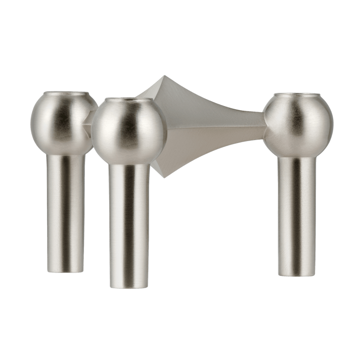 Portacandela Nagel - Cromo spazzolato - STOFF