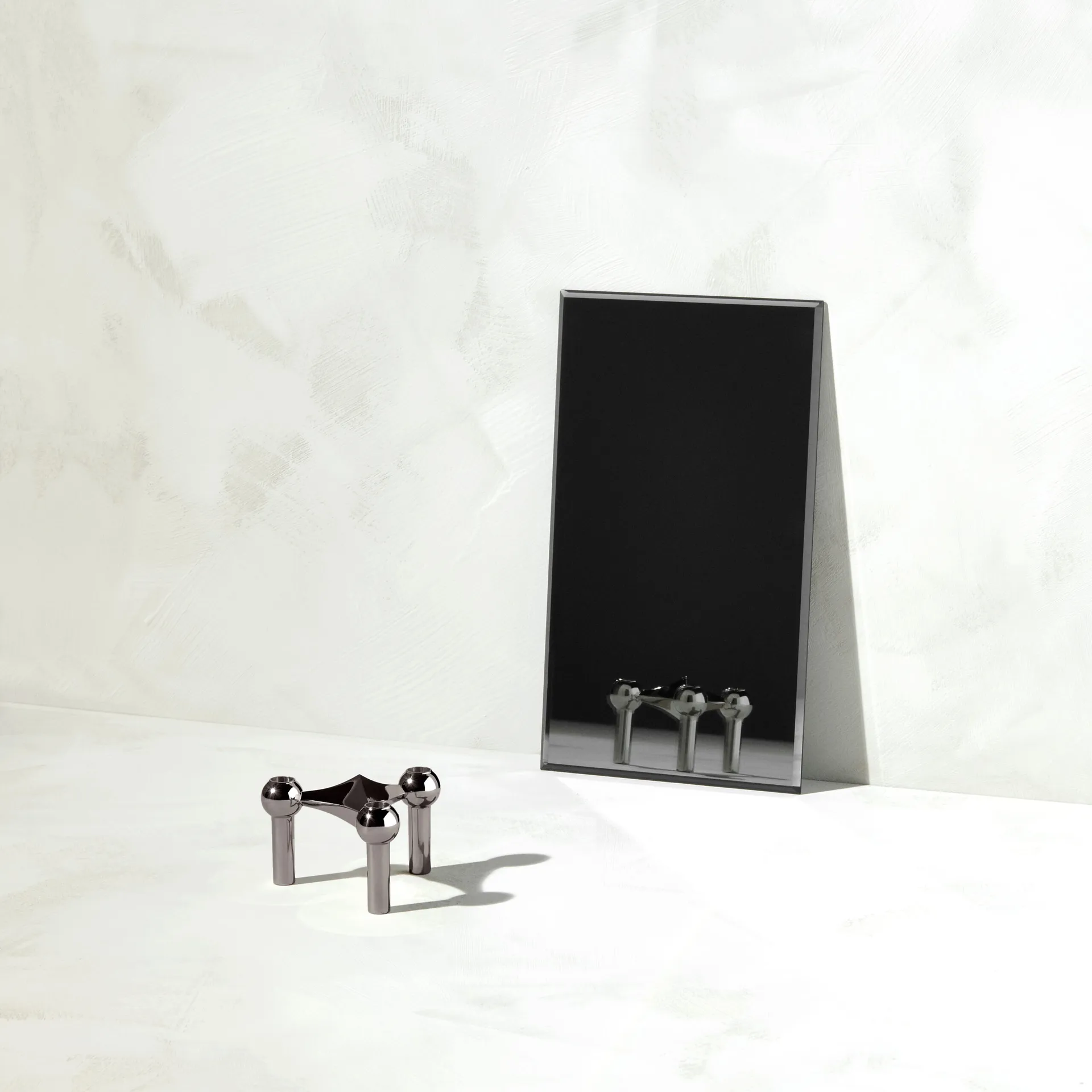 Portacandela Nagel, Nero cromo STOFF