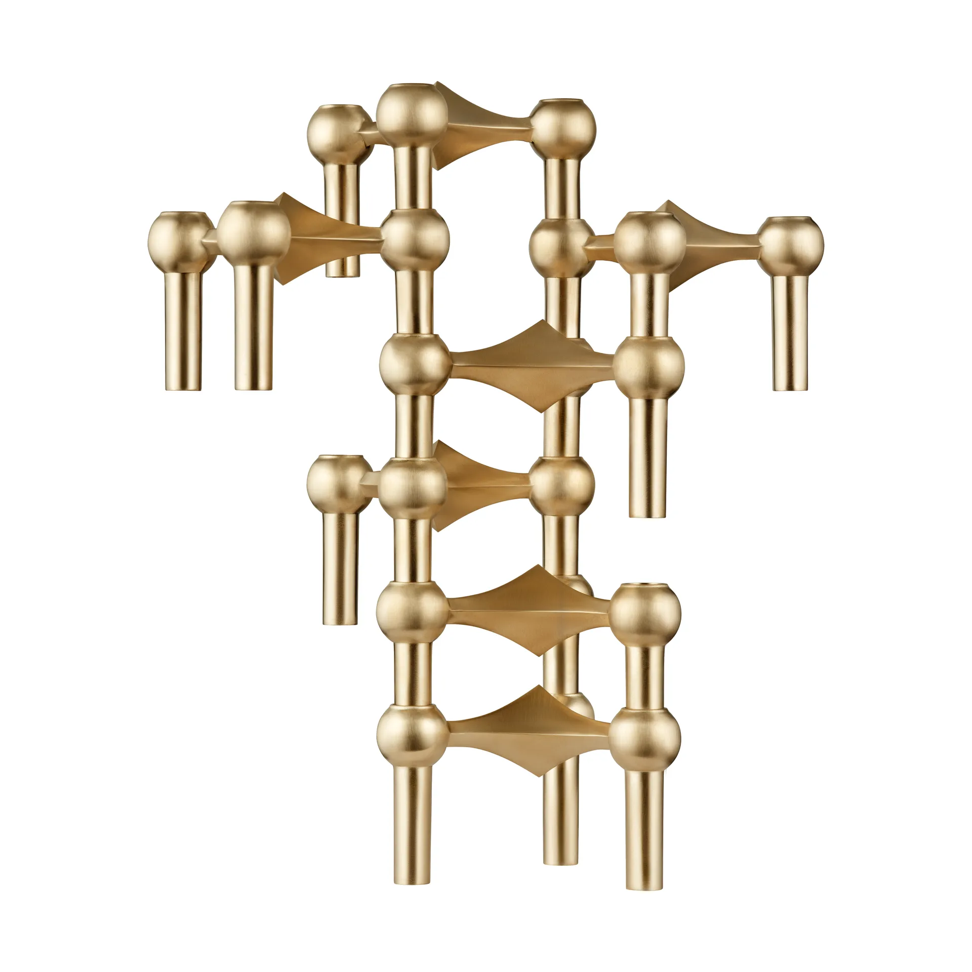 Portacandela Nagel, Ottone spazzolato STOFF