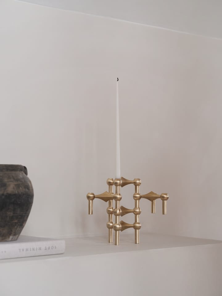 Portacandela Nagel, Ottone spazzolato STOFF
