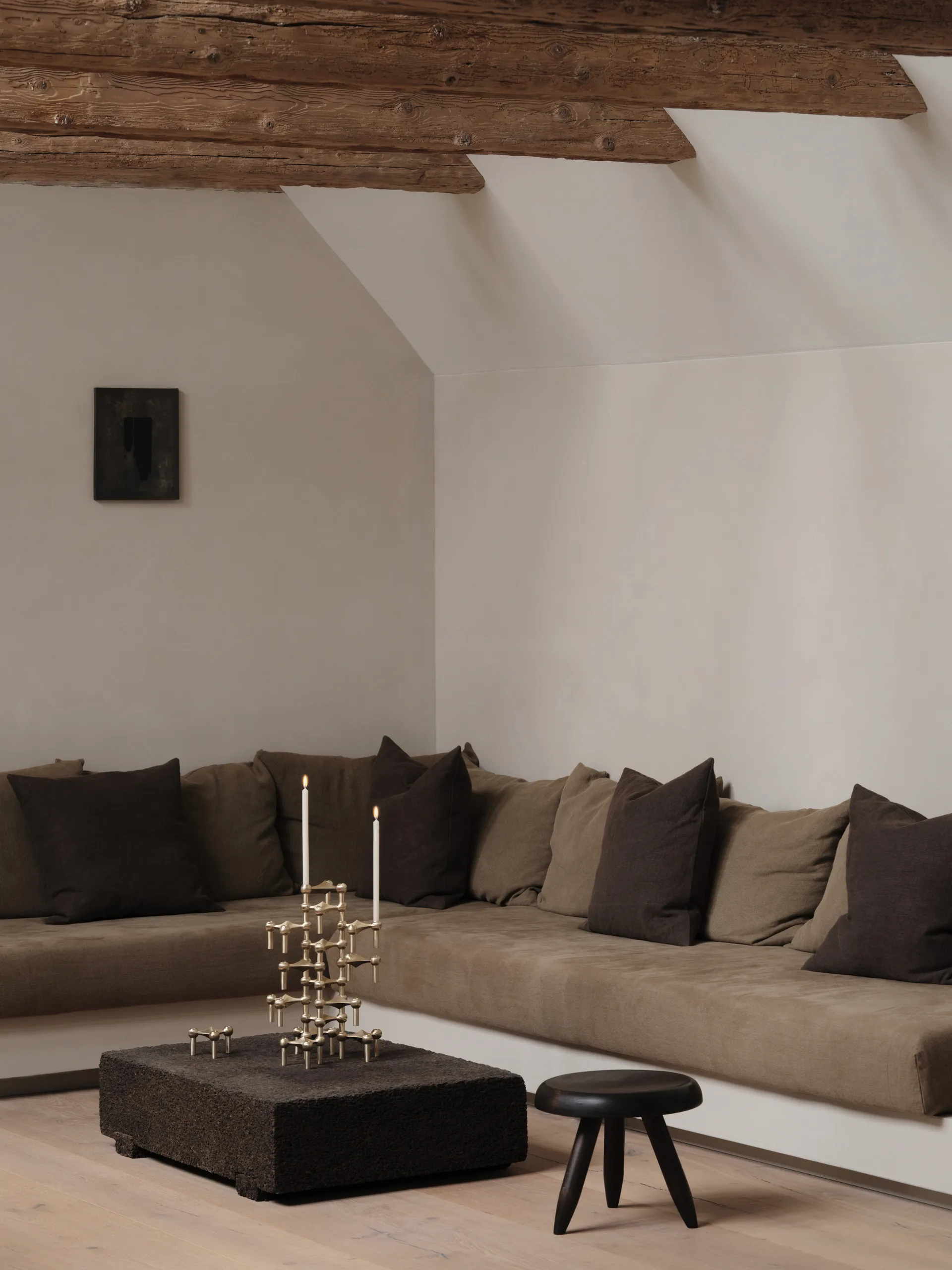 Portacandela Nagel, Ottone spazzolato STOFF