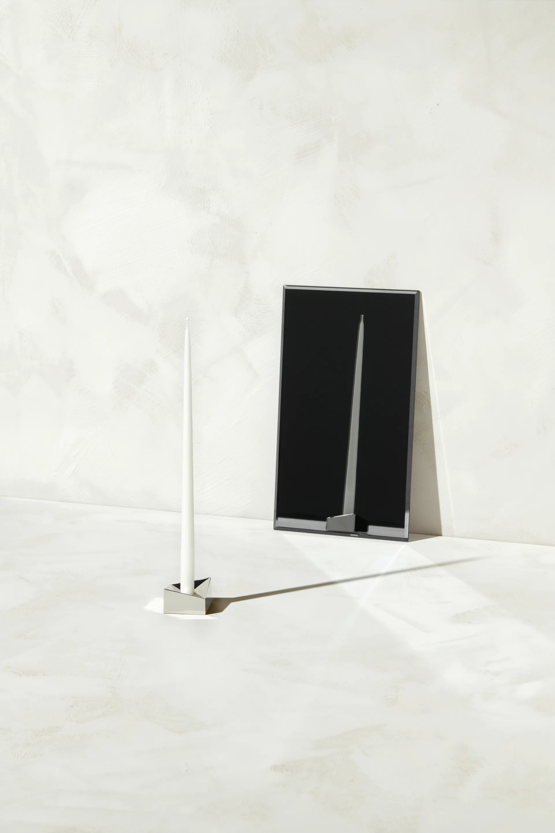 Portacandela piccolo STOFF Nagel Reflect 2,7 cm, Cromo STOFF