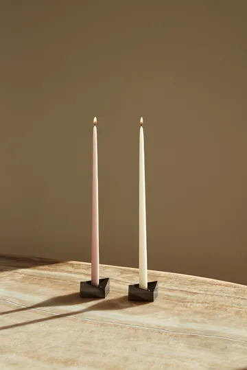 Portacandela piccolo STOFF Nagel Reflect 2,7 cm - Nero, cromo - STOFF