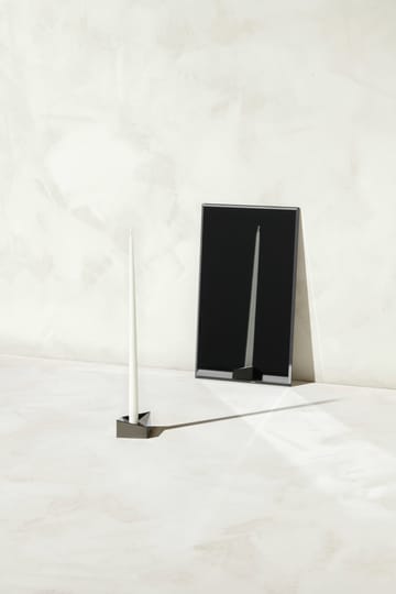 Portacandela piccolo STOFF Nagel Reflect 2,7 cm - Nero, cromo - STOFF