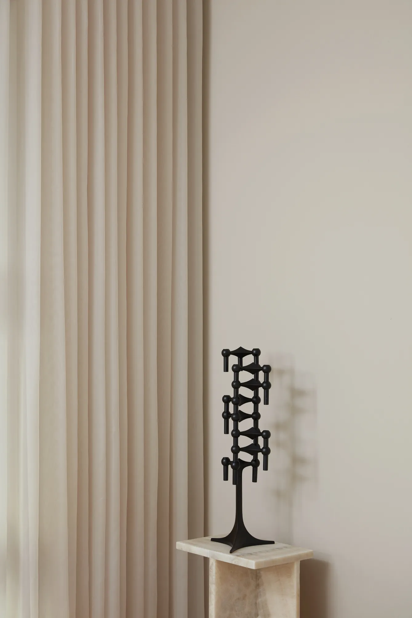 Portacandela STOFF Nagel, Nero STOFF