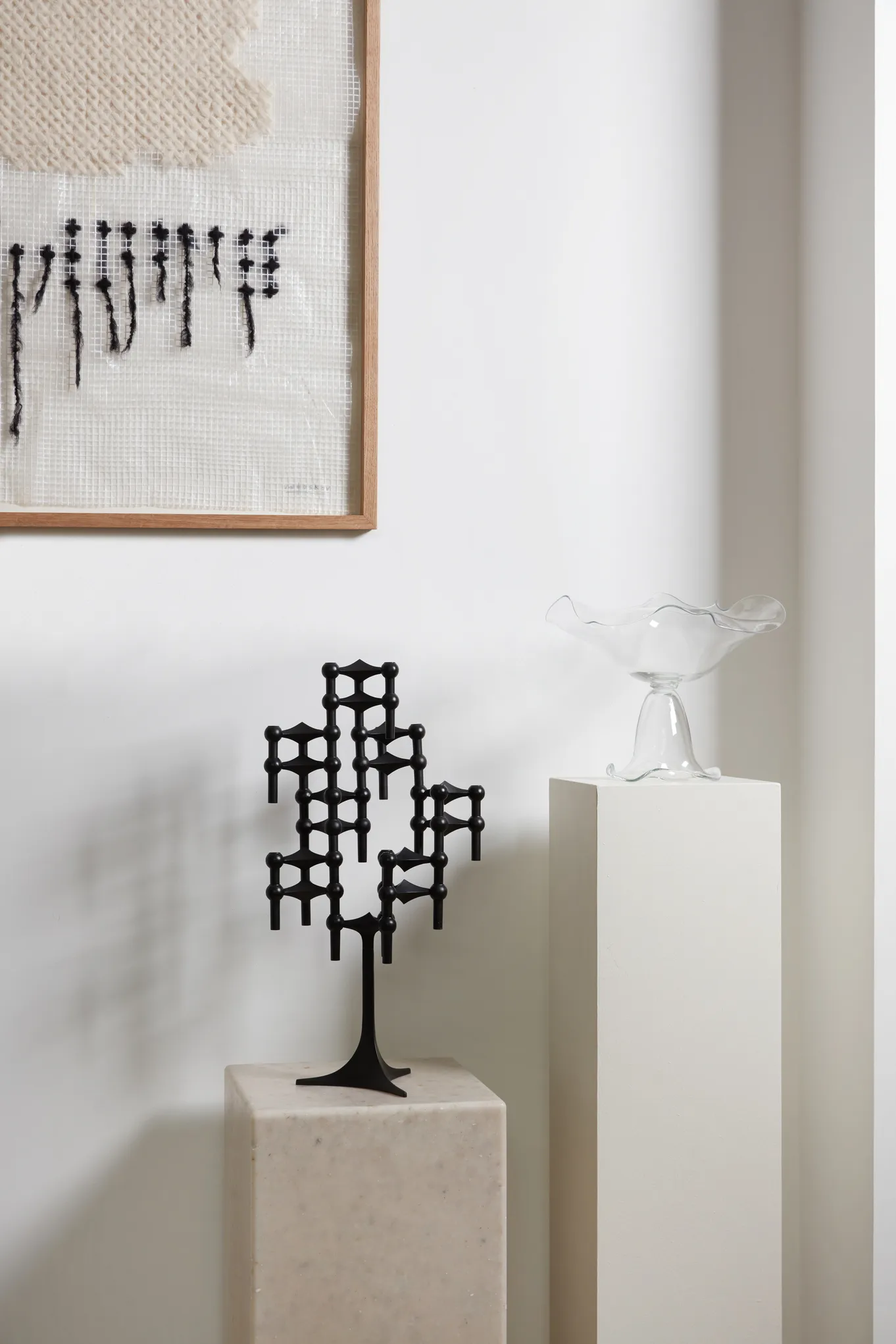 Portacandela STOFF Nagel, Nero STOFF