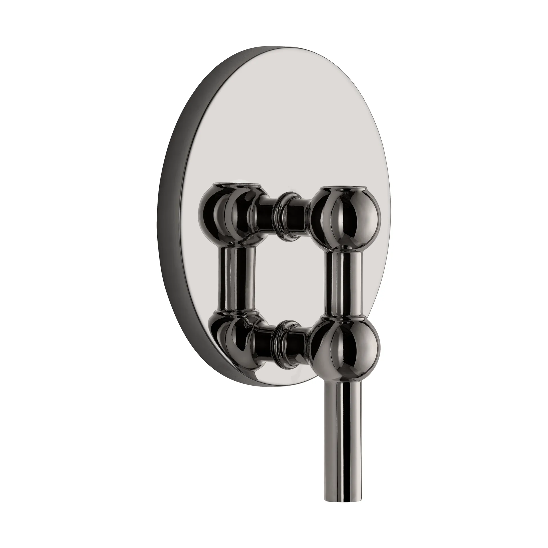 Portacandele da parete STOFF Nagel, Cromo nero STOFF