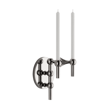 Portacandele da parete STOFF Nagel - Cromo nero - STOFF