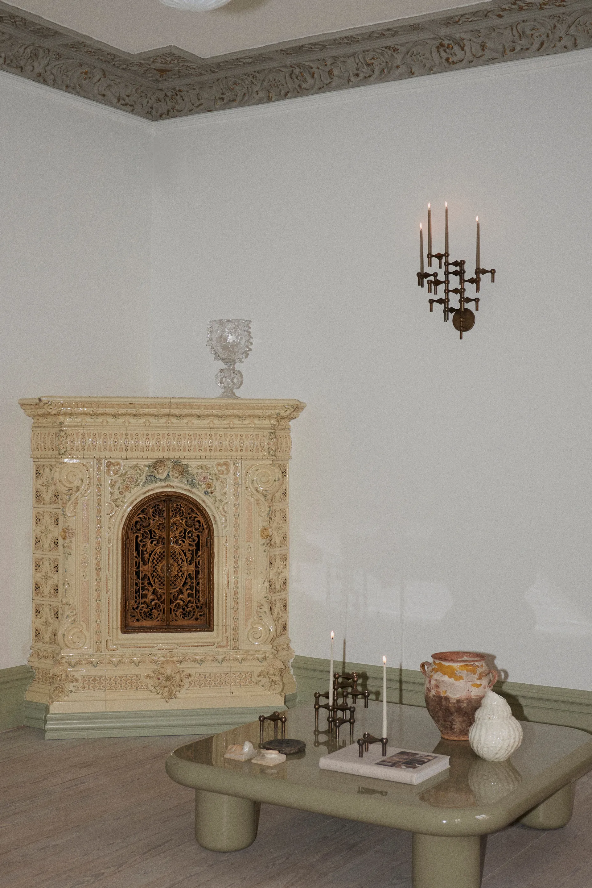 Portacandele da parete STOFF Nagel, Ottone bronzato STOFF