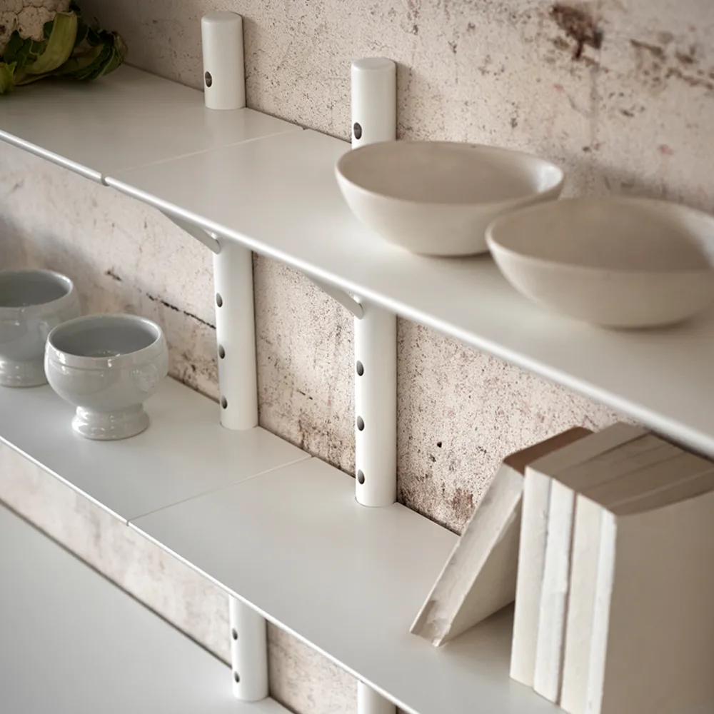 Applique Ikon, betulla chiara laccata opaca, profondità: 21 cm Stolab