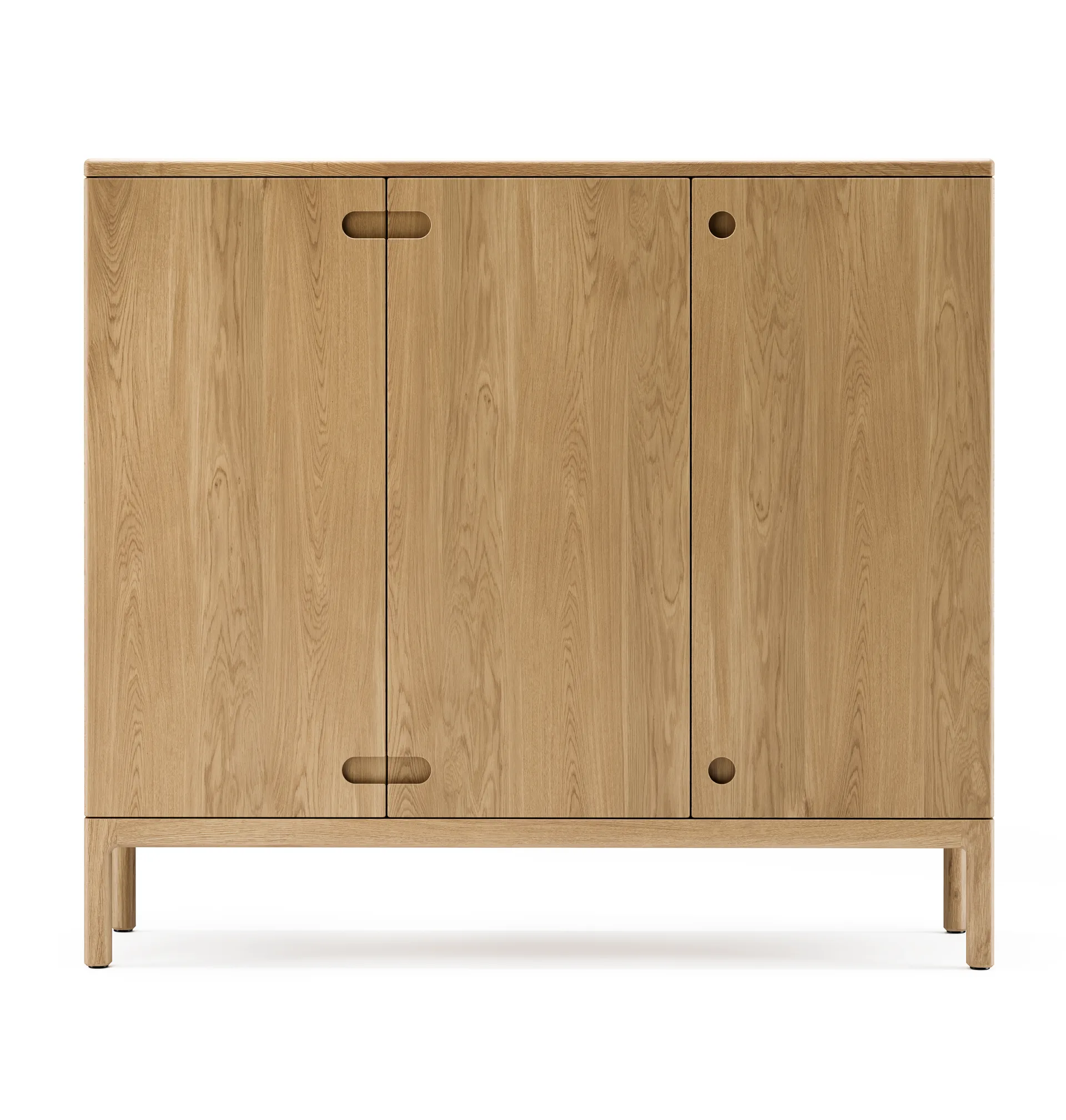 Credenza alta Prio, Rovere oliato naturale, anta in legno Stolab