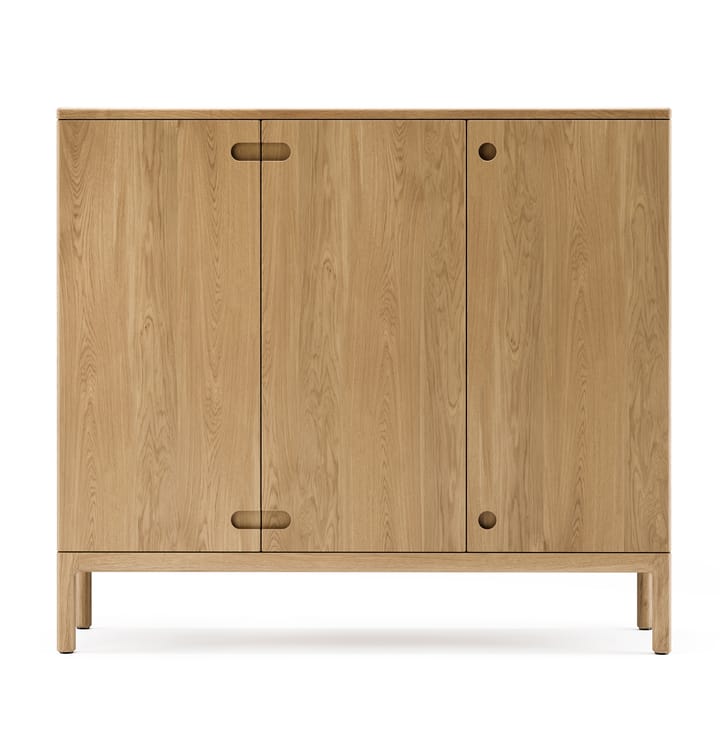 Credenza alta Prio - Rovere oliato naturale, anta in legno - Stolab