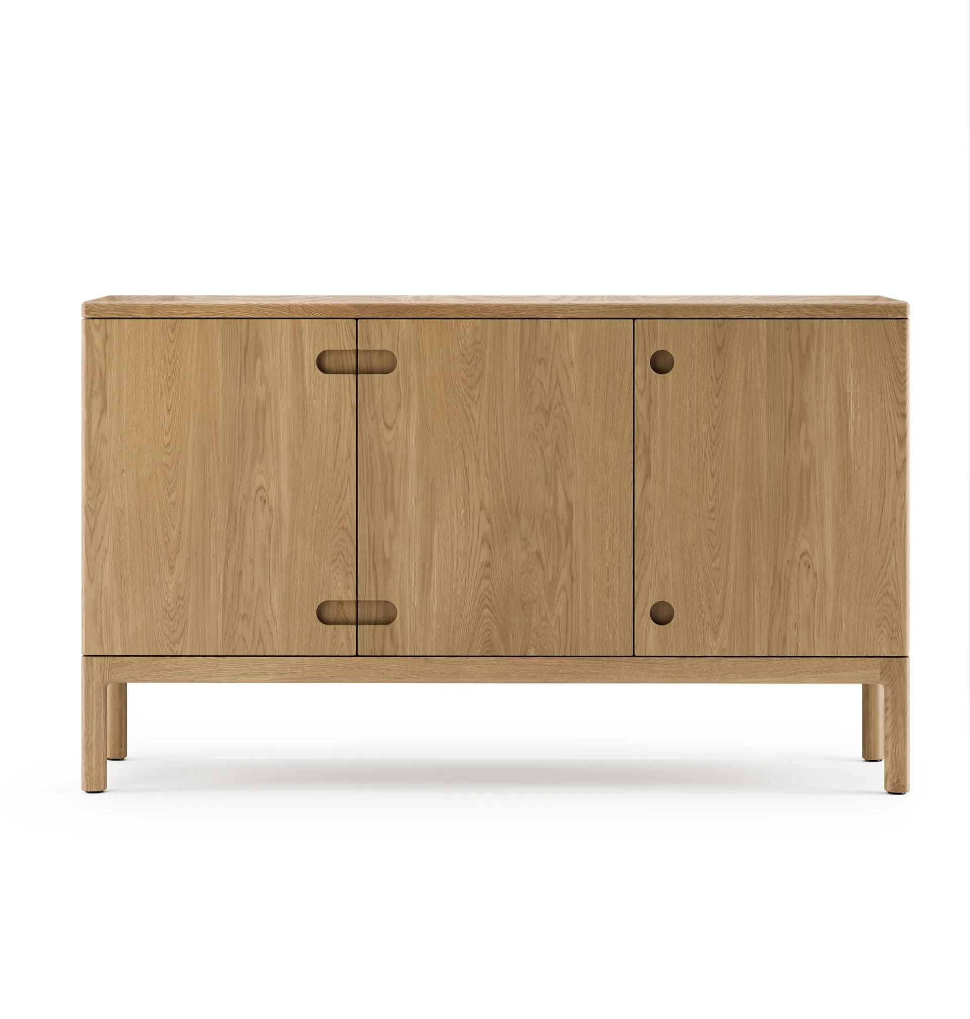 Credenza media Prio, Rovere oliato naturale, anta in legno Stolab