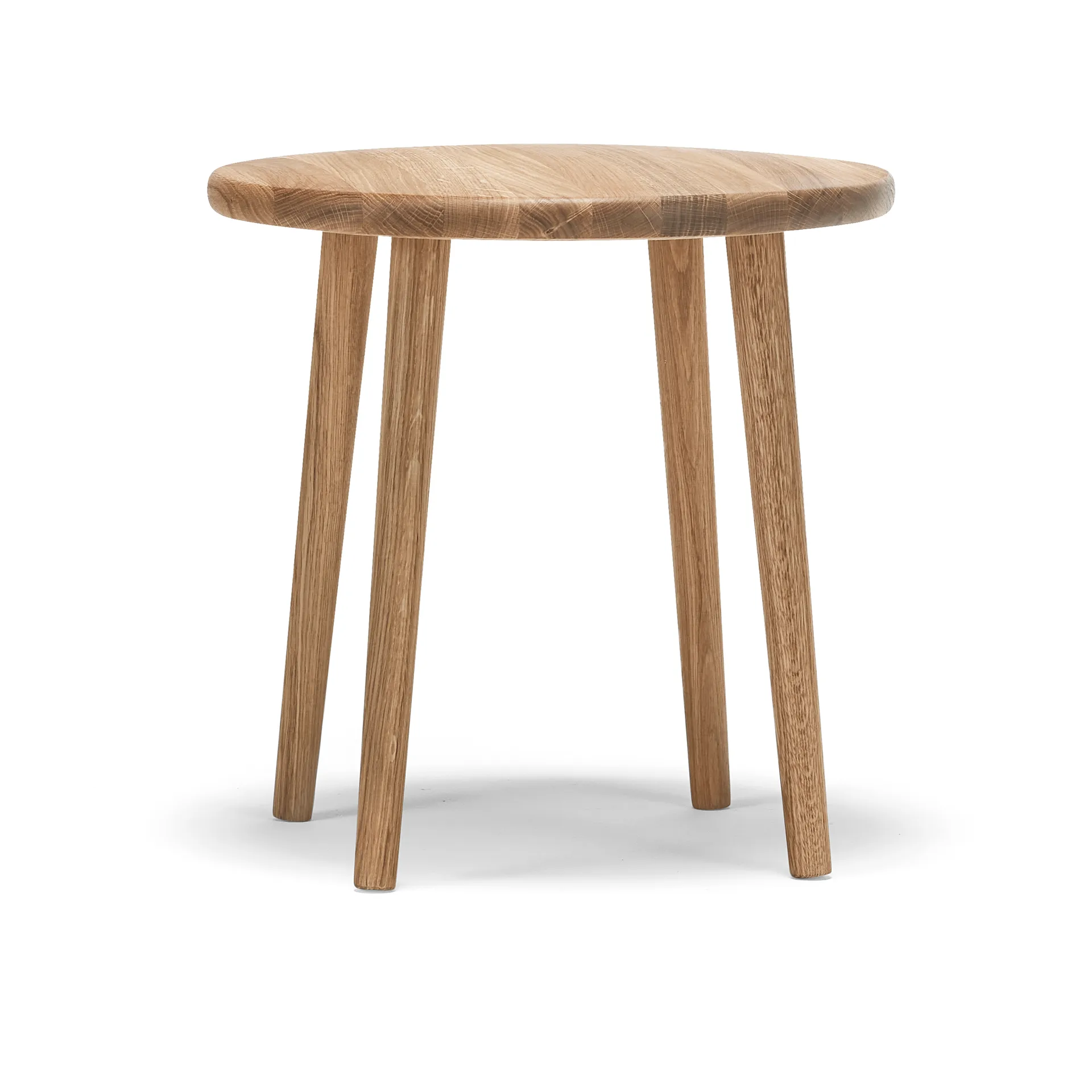 Miss Button sgabello rotondo, Rovere oliato naturale, basso, Ø44x45 cm Stolab