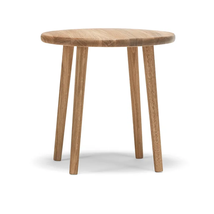 Miss Button sgabello rotondo - Rovere oliato naturale, basso, Ø44x45 cm - Stolab