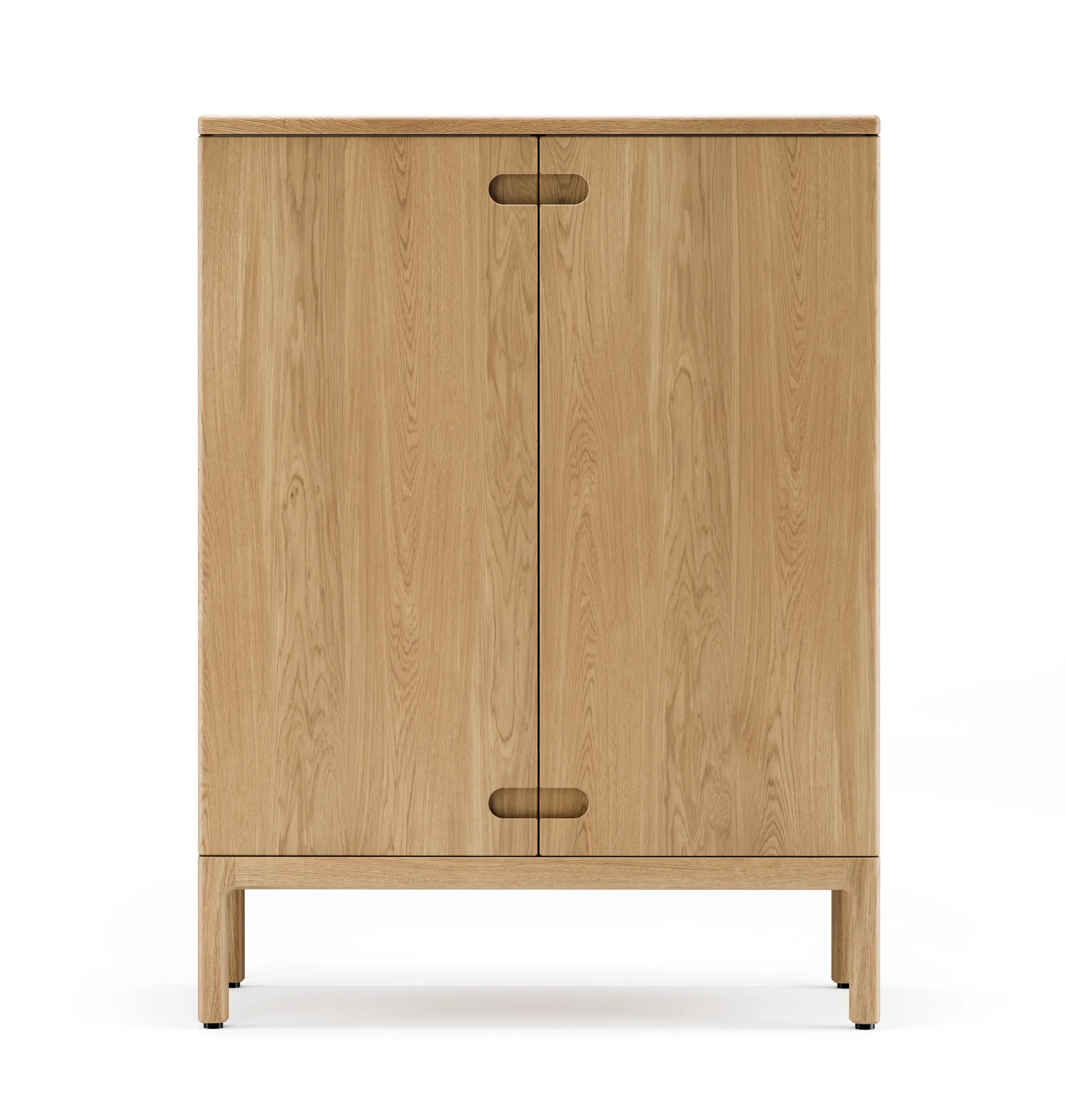 Mobile alto Prio, Rovere oliato naturale, anta in legno Stolab