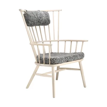 Poltrona con cuscino&poggiatesta Henriette Olio bianco-Scand. grigio - Stolab