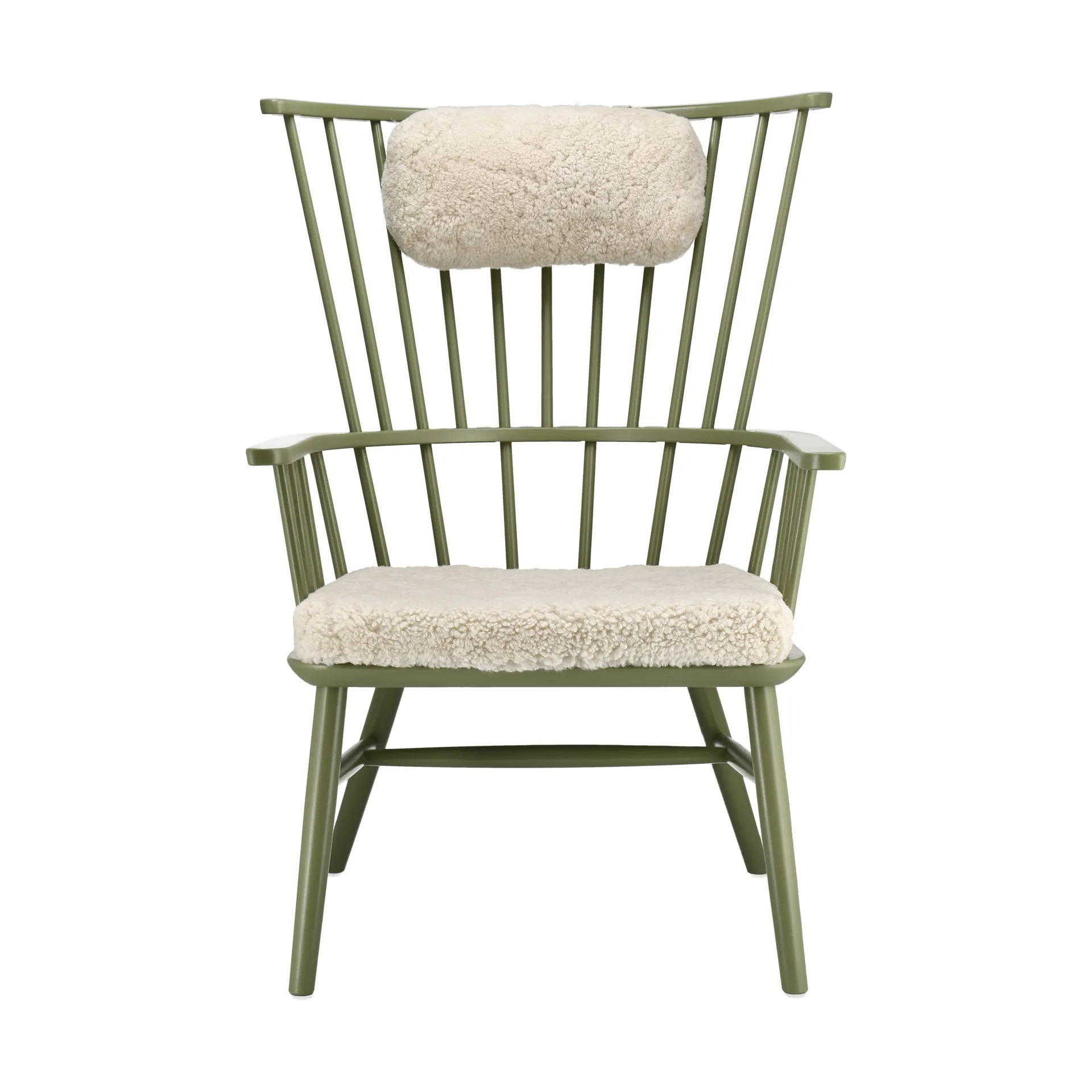 Poltrona con cuscino&poggiatesta Henriette Verde oliva-Moonlight,  Stolab