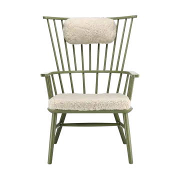 Poltrona con cuscino&poggiatesta Henriette Verde oliva-Moonlight - Stolab