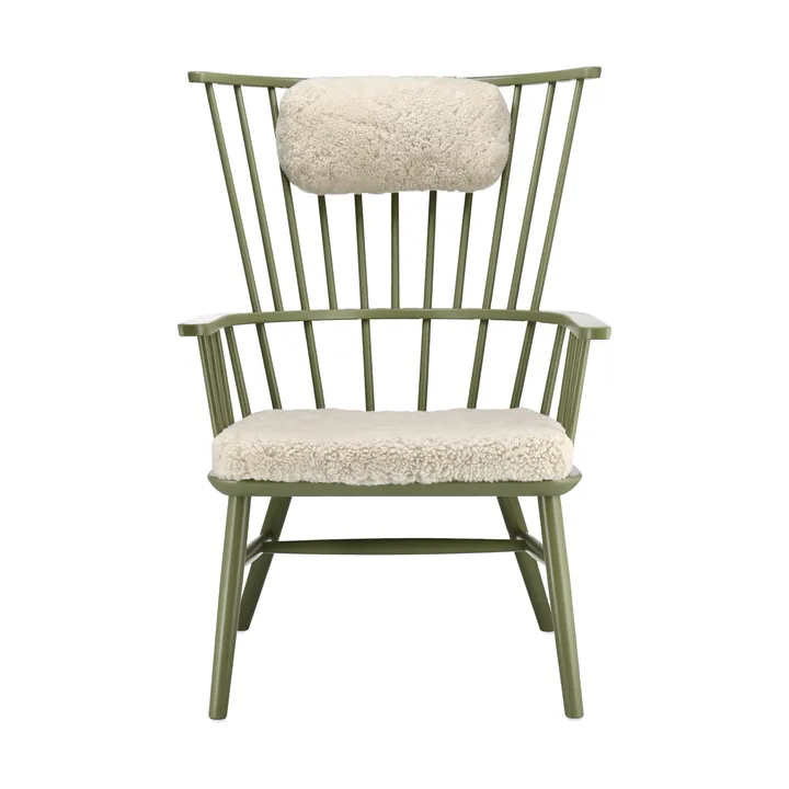 Poltrona con cuscino&poggiatesta Henriette Verde oliva-Moonlight - Stolab