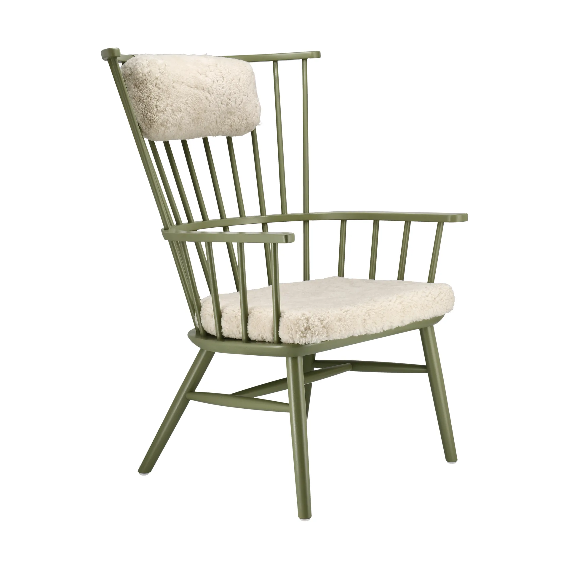 Poltrona con cuscino&poggiatesta Henriette Verde oliva-Moonlight Stolab