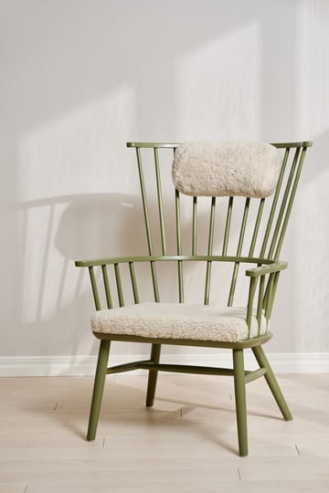 Poltrona con cuscino&poggiatesta Henriette Verde oliva-Moonlight - undefined - Stolab
