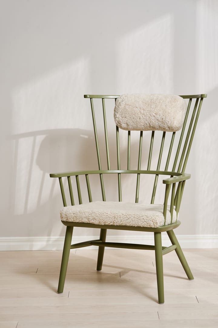 Poltrona con cuscino&poggiatesta Henriette Verde oliva-Moonlight Stolab