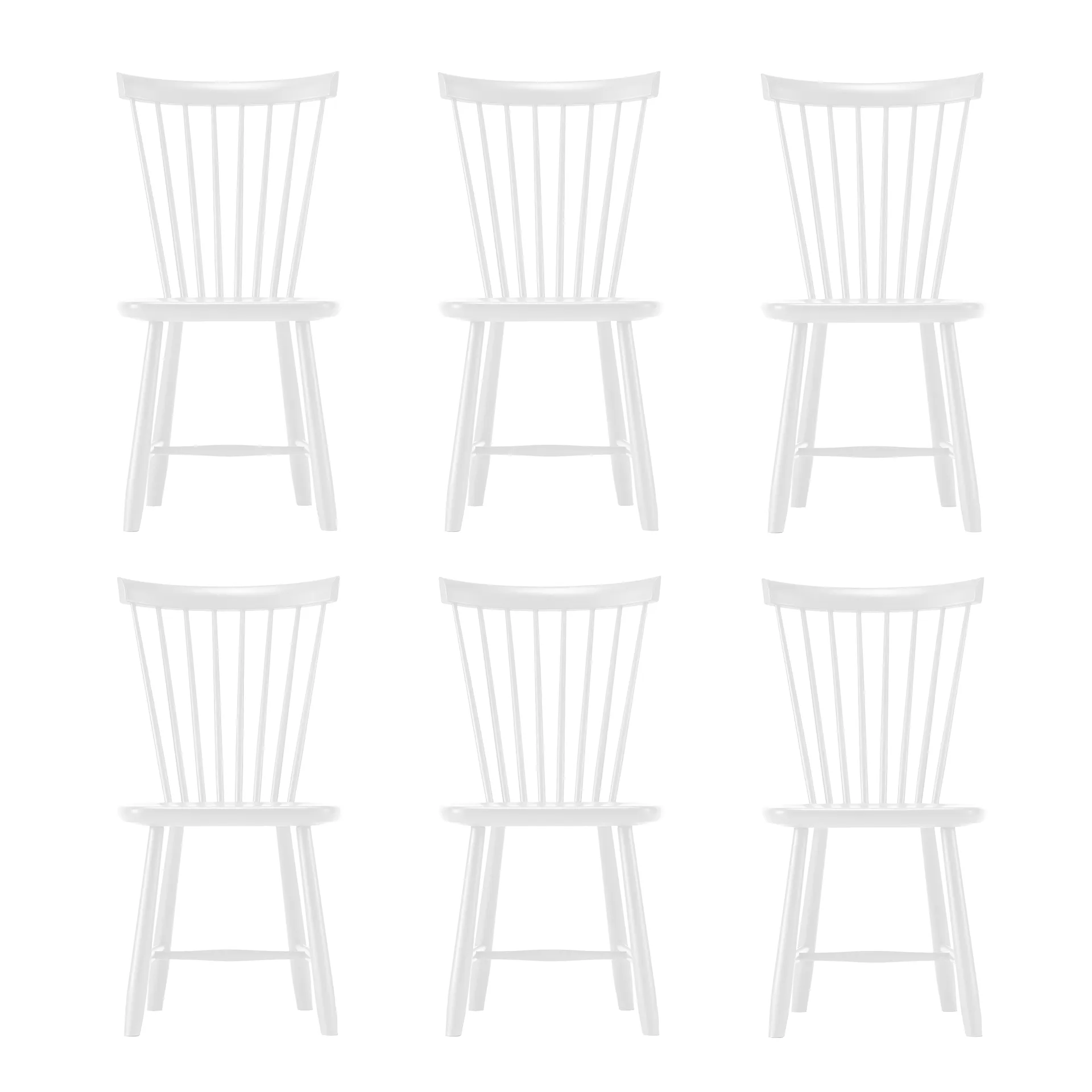 Sedia Lilla Åland, Bianco (betulla), confezione da 6 Stolab