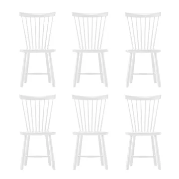 Sedia Lilla Åland, Bianco (betulla), confezione da 6 - Stolab