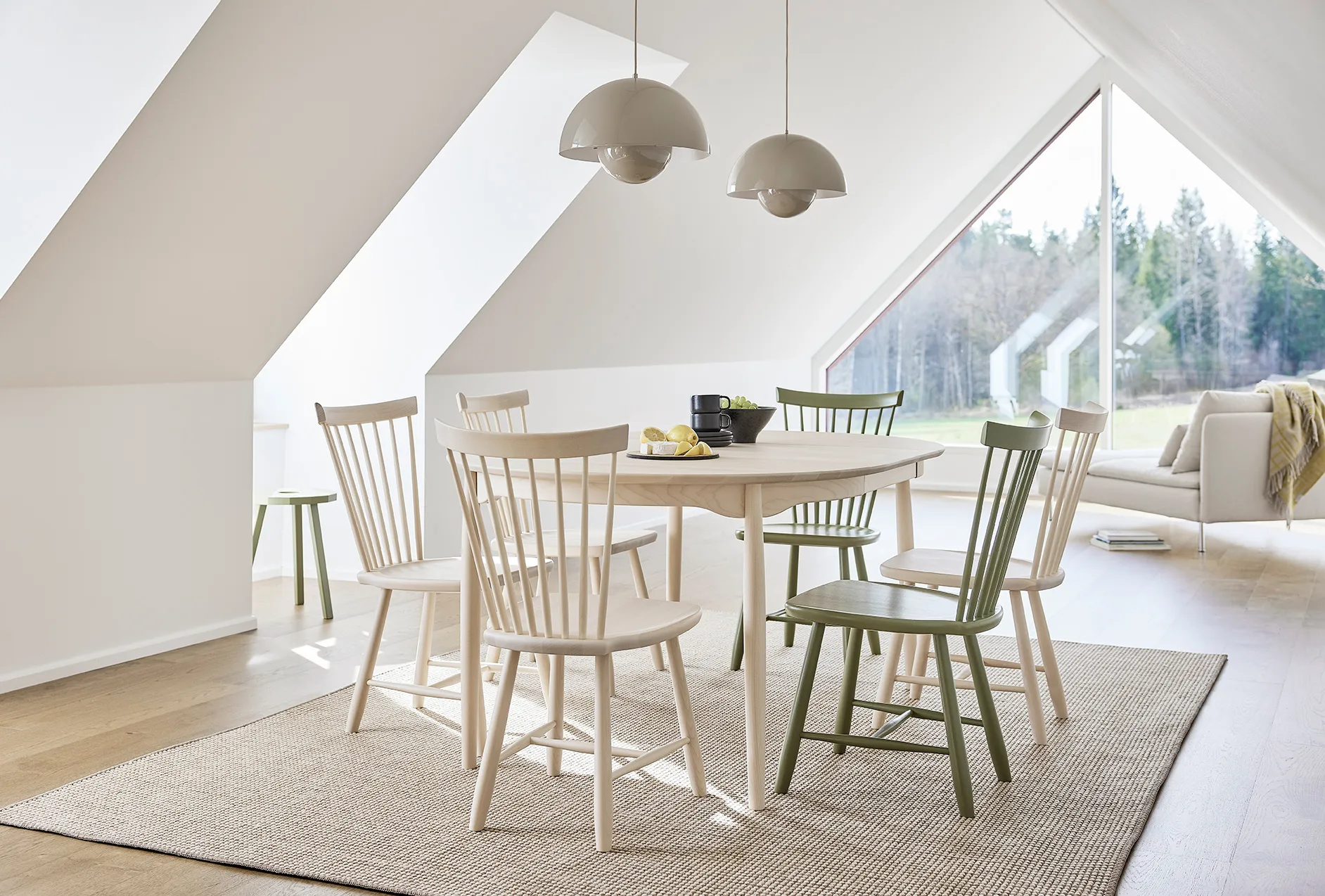 Sedia Lilla Åland in faggio, Verde bosco Stolab