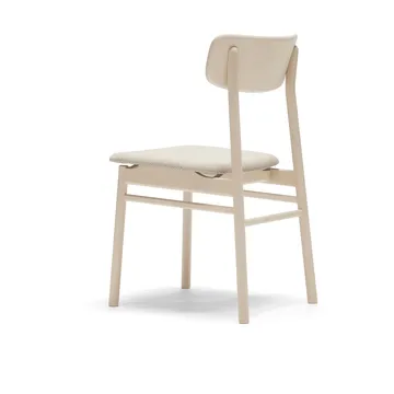Sedia Prima Vista in betulla oliata bianca - Tessuto Atto Driftwood V3576/01 grigio - Stolab