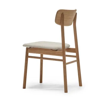 Sedia Prima Vista in rovere oliato - Tessuto Atto Driftwood V3576/01 grigio - Stolab