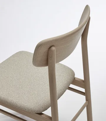 Sedia Prima Vista in rovere oliato - Tessuto Atto Driftwood V3576/01 grigio - Stolab