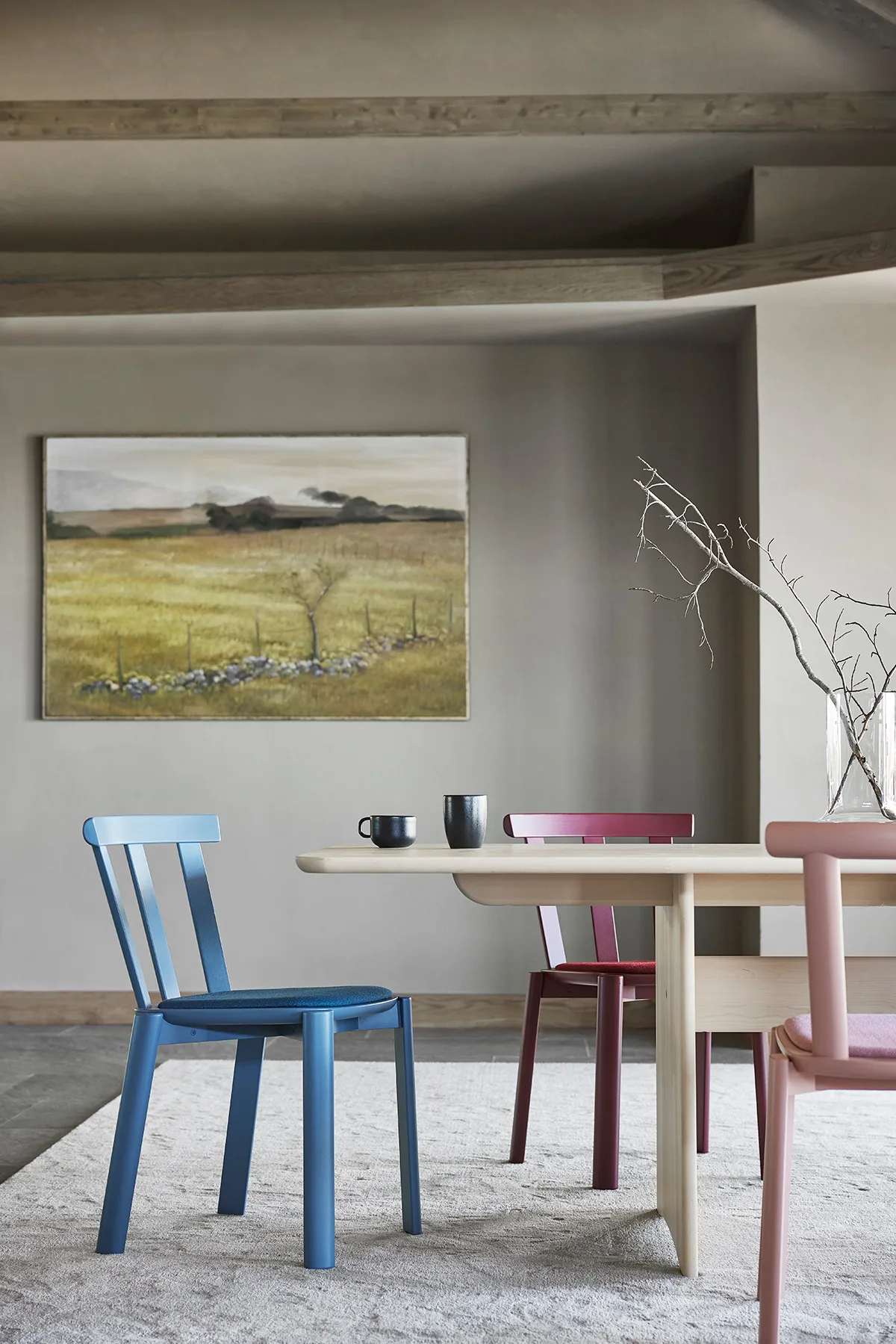 Tavolo Alt 90x320 cm betulla, Laccato opaco chiaro Stolab