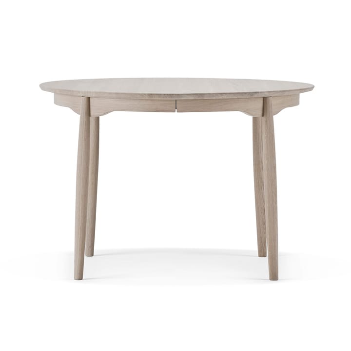 Tavolo da pranzo con piano fisso Carl Ø 115 cm - Rovere oliato bianco - Stolab