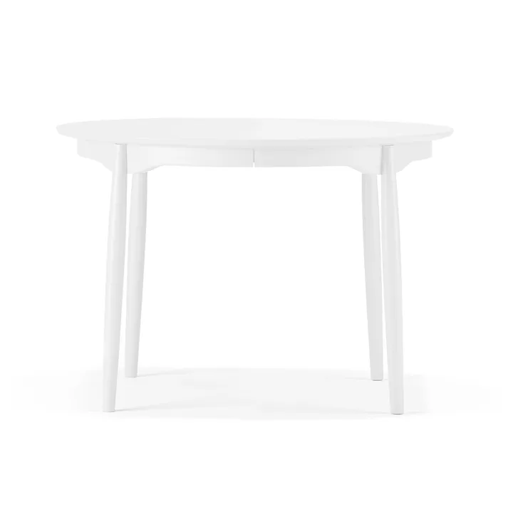Tavolo da pranzo divisibile Carl - Björk bianco 21, Ø115 cm - Stolab