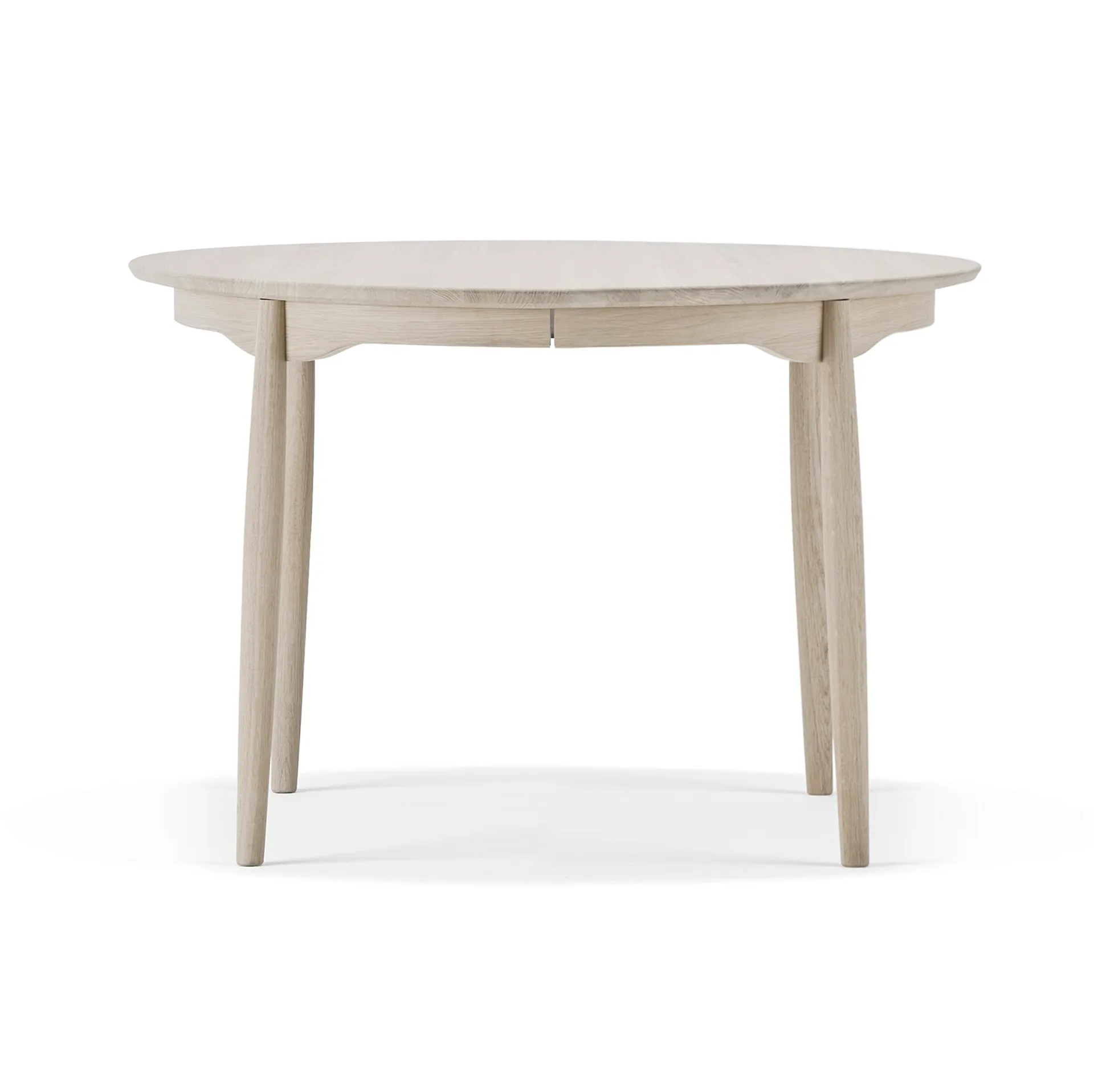 Tavolo da pranzo divisibile Carl, Rovere chiaro verniciato opaco, Ø115 cm Stolab