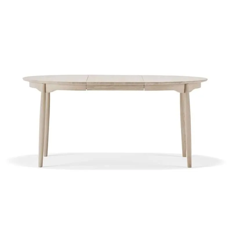 Tavolo da pranzo divisibile Carl, Rovere chiaro verniciato opaco, Ø115 cm Stolab