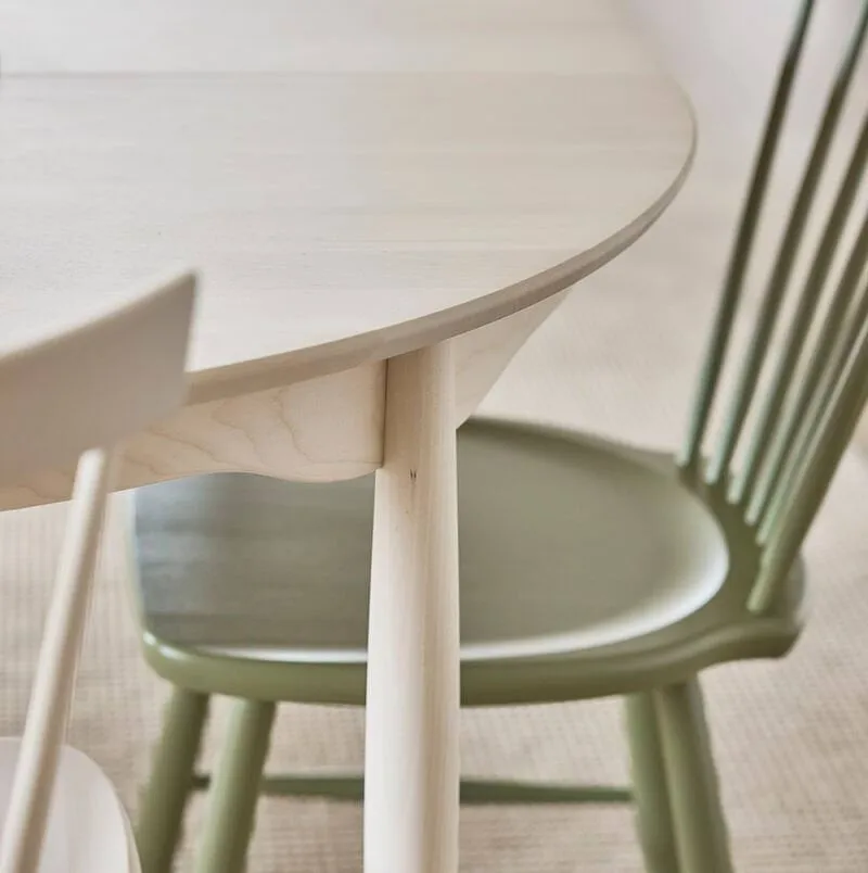 Tavolo da pranzo divisibile Carl, Rovere chiaro verniciato opaco, Ø115 cm Stolab