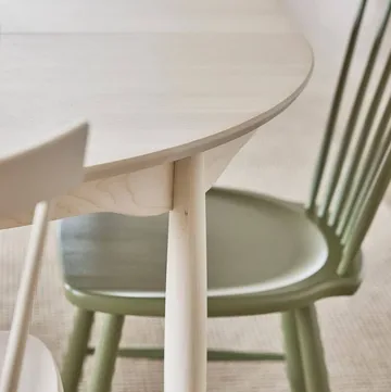 Tavolo da pranzo divisibile Carl - Rovere chiaro verniciato opaco, Ø115 cm - Stolab