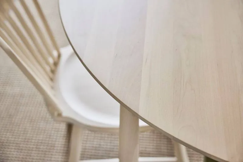 Tavolo da pranzo divisibile Carl, Rovere chiaro verniciato opaco, Ø115 cm Stolab
