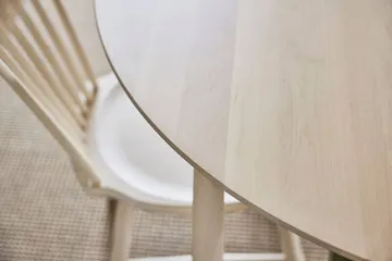 Tavolo da pranzo divisibile Carl - Rovere chiaro verniciato opaco, Ø115 cm - Stolab