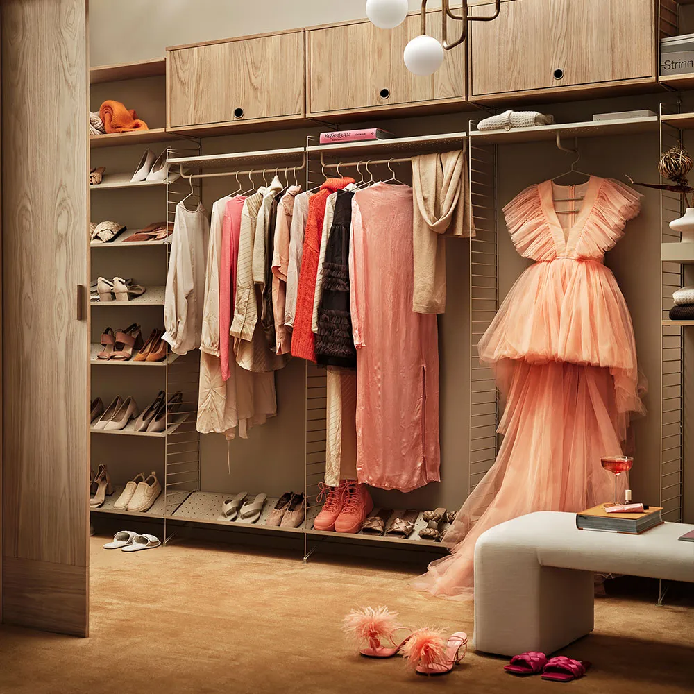 Armadietto con apertura verso l'alto String, Beige, 78x30 cm String