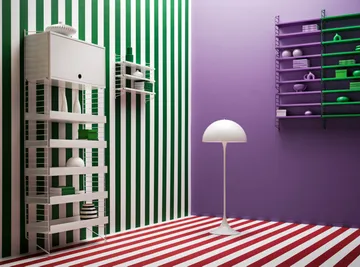 Armadietto con apertura verso l'alto String - Bianco, 58x30 cm - String