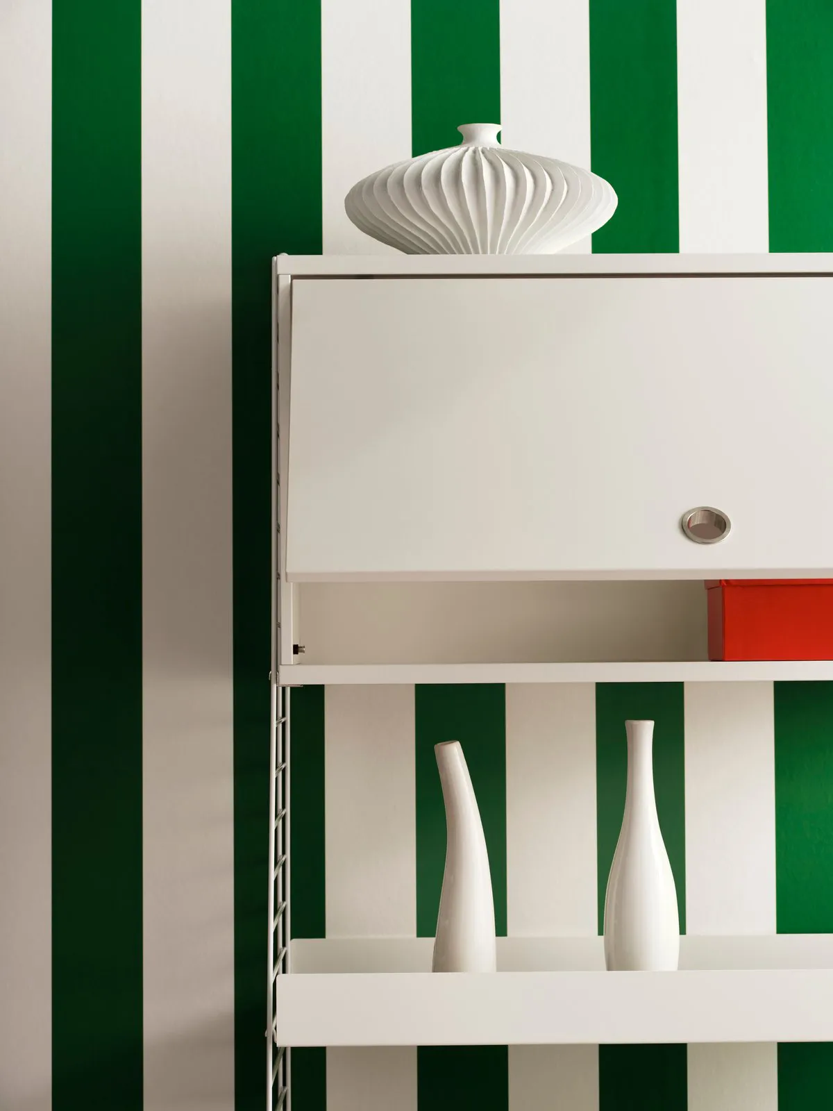 Armadietto con apertura verso l'alto String, Bianco, 58x30 cm String