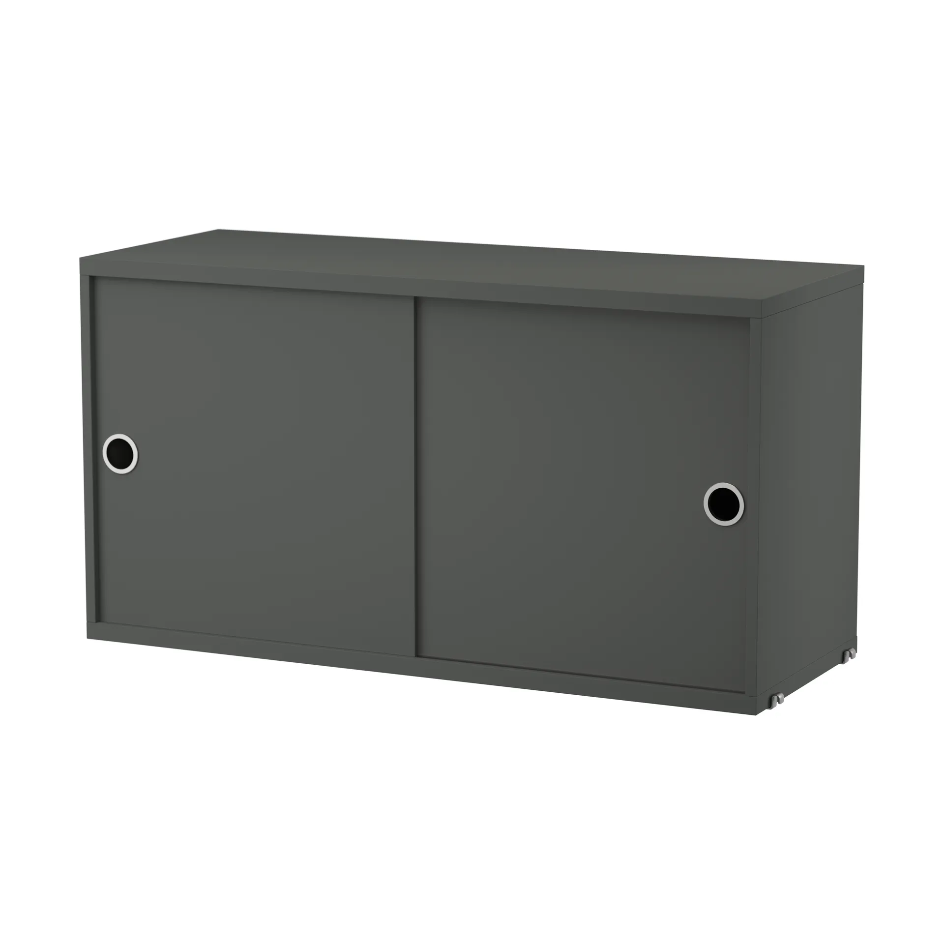 Cassettiera con ante scorrevoli String, Grigio scuro, 78x30 cm String