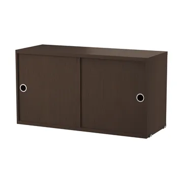 Cassettiera con ante scorrevoli String - Rovere scuro, 78x30 cm - String