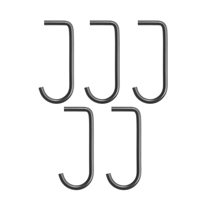 Gancio a J String - nero, 5 pezzi - String