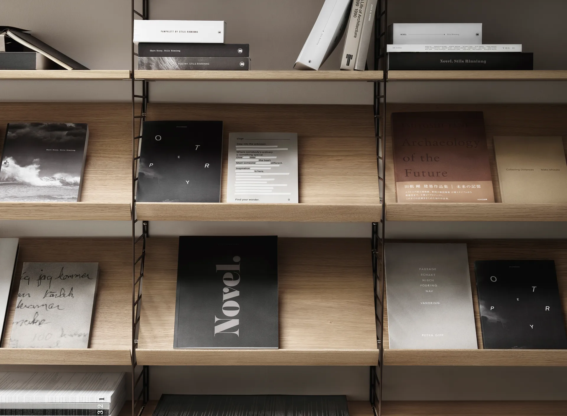 Mensola portariviste String, bianco, 58x30 cm String