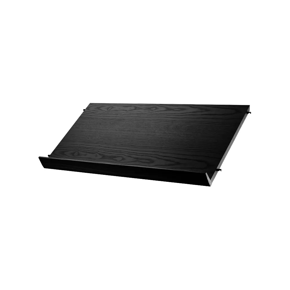 Mensola portariviste String, frassino tinto nero, 78x30 cm String